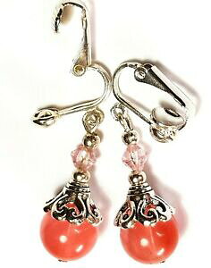 yzWG[EANZT[ Vo[R[g[YAQ[gNbvC[Yhbvy_gBe[WVbN{{court argent rose agate avec clip oreilles goutte pendantes vintage chic bo