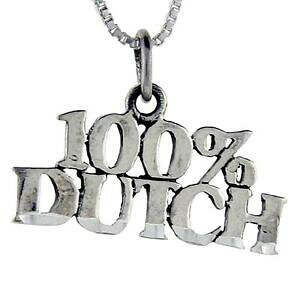 �y���������z�W���G���[�E�A�N�Z�T���[ �V���o�[�X�^�[�����O�I�����_���[�h�y���_���g�u�����b�N�C�^���A���`�F�[���{�b�N�Xargent sterling 100 dutch mot pendentif breloque, 18 italien boite chaine