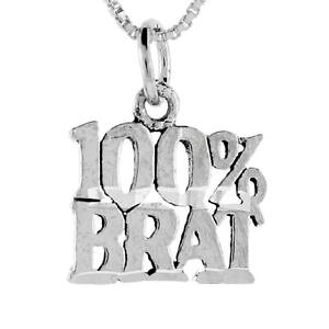 �y���������z�W���G���[�E�A�N�Z�T���[ �V���o�[�X�^�[�����O�u���b�g���[�h�y���_���g�u�����b�N�C�^���A���`�F�[���{�b�N�Xargent sterling 100 brat mot pendentif breloque, 18 italien boite chaine