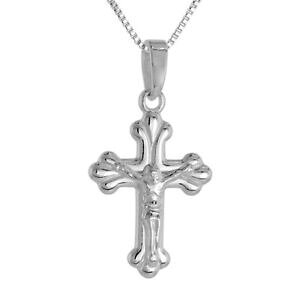 �y���������z�W���G���[�E�A�N�Z�T���[ �V���o�[�}�b�V�u�n���u���W�����l�N���X�N���V�t�B�b�N�X�y���_���g�u�����b�N�C�^���Aargent massif ont bourgeonne croix crucifix pendentif breloque,18 italien