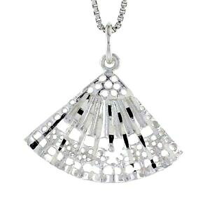 �y���������z�W���G���[�E�A�N�Z�T���[ �V���o�[�X�^�[�����O�y���_���g�u�����b�N�C���`�C�^���A���`�F�[���{�b�N�Xargent sterling eventail 3d pendentif breloque, 18 italien boite chaine