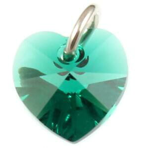 �y���������z�W���G���[�E�A�N�Z�T���[ �G�������h�N���X�^���u�����P�n�[�g�X�����t�X�L�[emeraude cristal breloque c?ur mai naissance avec swarovski elements