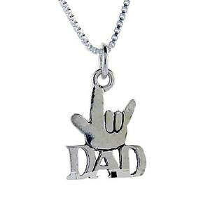 yzWG[EANZT[ Vo[X^[ON[y_gubNC^A{bNXargent sterling refroidir papa mot pendentif breloque,18 italien box