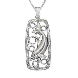 yzWG[EANZT[ Vo[X^[Oh[tBy_gubNChCC^A{bNX`F[argent sterling pendentif dauphin breloque,fabrique en usa,italien box chai