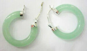 yzWG[EANZT[ i`CgO[WFChEhT[Nh[icVo[NXvXibvN[W[COnatural light green jade round circle donut silv