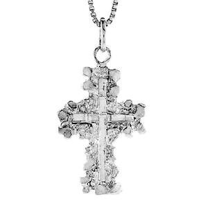 �y���������z�W���G���[�E�A�N�Z�T���[ �V���o�[�X�^�[�����O�y���_���g�u�����b�N�C���`�C�^���A���`�F�[���{�b�N�Xargent sterling pepite croix pendentif breloque, 18 italien boite chain