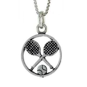 �y���������z�W���G���[�E�A�N�Z�T���[ �V���o�[�X�^�[�����O�e�j�X�y���_���g�u�����b�N�C���`�C�^���A���`�F�[���{�b�N�Xargent sterling tennis pendentif breloque, 18 italien boite chaine