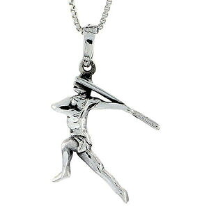 �y���������z�W���G���[�E�A�N�Z�T���[ �V���o�[�X�^�[�����O�W���x�����W�F�g�D�[���y���_���g�u�����b�N�C���`�C�^���A���`�F�[���{�b�N�Xargent sterling javelin jetteur pendentif breloque, 18 itali