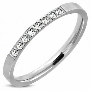 �y���������z�W���G���[�E�A�N�Z�T���[ �X�e�����X�X�`�[���A���C�A���X�J�b�g2mm ?alliance en acier inoxydable, coupe confortable, transparente, cz