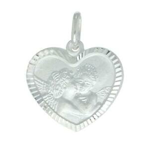 �y���������z�W���G���[�E�A�N�Z�T���[ �V���o�[�X�^�[�����O�L�X�G���W�F���X�n�[�g�y���_���g�u�����b�N�C�^���A19cm argent sterling baisers anges coeur pendentif breloque,18 italien