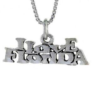 yzWG[EANZT[ Vo[X^[Ot_[hy_gubNC^A{bNXargent sterling i love florida mot pendentif breloque,18 italien box