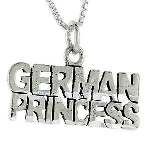 �y���������z�W���G���[�E�A�N�Z�T���[ �V���o�[�X�^�[�����O�h�C�c�v�����Z�X�y���_���g�u�����b�N�C�^���Aargent sterling allemagne princesse mot pendentif breloque,18 italien