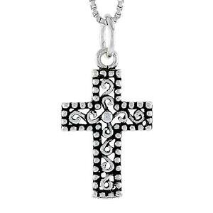 �y���������z�W���G���[�E�A�N�Z�T���[ �V���o�[�X�^�[�����O�t�B���O�����N���X�y���_���g�u�����b�N�C�^���A���`�F�[���{�b�N�Xargent sterling filigrane croix pendentif breloque,18 italien boite a chain