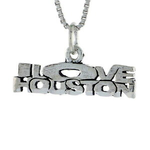 yzWG[EANZT[ Vo[X^[Oq[Xg[hy_gubNC^A{bNXargent sterling i love houston mot pendentif breloque,18 italien box