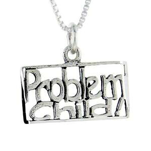 yzWG[EANZT[ Vo[X^[Oy_gubNC^A{bNXargent sterling problem enfant mot pendentif breloque,18 italien box