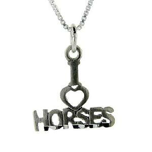 yzWG[EANZT[ Vo[X^[O[hy_gubNC^A{bNXargent sterling i love chevaux mot pendentif breloque,18 italien box