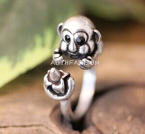 yzWG[EANZT[ gL[Oe[}WG[j[NOACfAlittle monkey ring animal theme jewelry unique funny animal ring gift idea