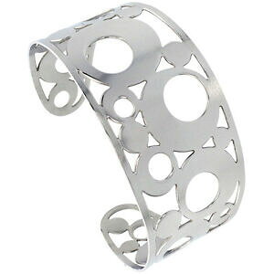 �y���������z�W���G���[�E�A�N�Z�T���[ �X�`�[���o�u���J�b�g�p�^�[���J�t�u���X���b�gacier inoxydable bulle decoupes motif manchette bracelet