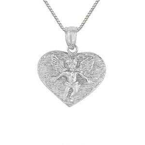 �y���������z�W���G���[�E�A�N�Z�T���[ �V���o�[�X�^�[�����O�G���W�F���I���U�n�[�g�y���_���g�u�����b�N�C���U�A�����J�`�F�[���{�b�N�Xargent sterling ange sur le coeur pendentif breloque,fait aux u