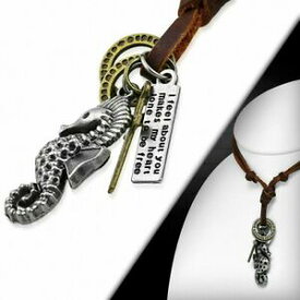 【送料無料】ジュエリー・アクセサリー ファッショントーンクロスネックレスチャームリングalliage de mode alliage 3 tons collier croix bague charm ajustable en cuir brun