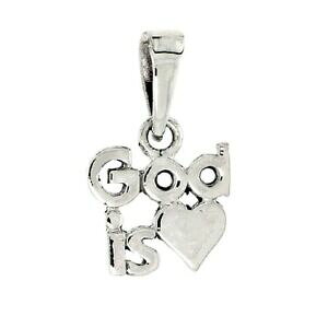yzWG[EANZT[ Vo[X^[O[hy_gubNC^A{bNXargent sterling dieu est amour mot pendentif breloque,18 italien box