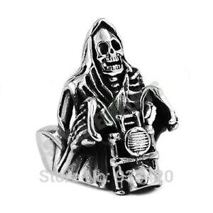 yzWG[EANZT[ Ai[L[O[p[NVbNXJn[[C_[XeXX`[Osons of anarchy grim reaper classic skull harley rider stainlesssteel s716 ring