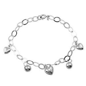 �y���������z�W���G���[�E�A�N�Z�T���[ �V���o�[�X�^�[�����O�u�����b�N�u���X���b�g�n�[�g�p�[���u�����b�Nargent sterling breloque bracelet w coeur amp; perle breloque