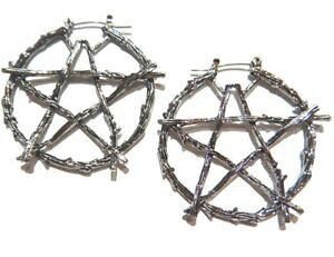 yzWG[EANZT[ y^Ou`CO_[NVo[EBbJy^NfEBb`branches pentagramme boucle doreilles argent sombre wiccan pentacle de witch