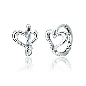�y���������z�W���G���[�E�A�N�Z�T���[ ���}���`�b�N�n�[�g���u�V�F�C�v�C�������O�V���o�[�X�^�[�����Oromantique coeur amour forme boucle doreilles femmes 925 argent sterling