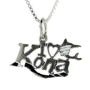 �y���������z�W���G���[�E�A�N�Z�T���[ �V���o�[�X�^�[�����O�A�C���u�R�i���[�h�y���_���g�u�����b�N�C�^���A���{�b�N�Xargent sterling i love kona mot pendentif breloque,18 italien boite