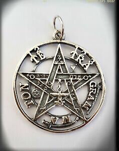 yzWG[EANZT[ egO}gy^OEBbJGpX[X^[OVo[tetragrammaton pentagram pagan wicca pendant eliphas levi 925 sterling silver