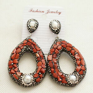 �y���������z�W���G���[�E�A�N�Z�T���[ ���b�L�p�[���A�Q�[�g�W���R�[�i�N���X�^���h���b�vfemme 18k plaque or naturel perles deau douce agate zircone cristal goutte d