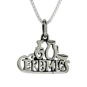 �y���������z�W���G���[�E�A�N�Z�T���[ �V���o�[�X�^�[�����O���[�h�y���_���g�u�����b�N�C�^���Aargent sterling i love ceramique mot pendentif breloque,18 italien