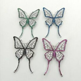 【送料無料】ジュエリー・アクセサリー メッキマイクロバタフライブローチピン40x58mm mixed color gold plated cz micro butterfly brooch pin