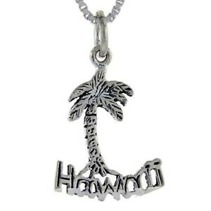 �y���������z�W���G���[�E�A�N�Z�T���[ �V���o�[�X�^�[�����O�n���C�y���_���g�u�����b�N�C�^���A���`�F�[���{�b�N�Xargent sterling hawaii mot pendentif breloque, 18 italien boite chaine