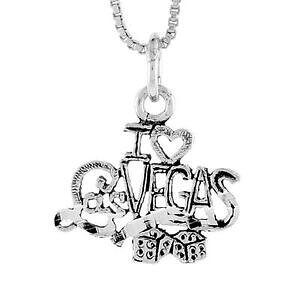 yzWG[EANZT[ Vo[X^[OXxKX[hy_gubNC^Aargent sterling i love las vegas mot pendentif breloque,18 italien