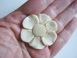 �y���������z�W���G���[�E�A�N�Z�T���[ �u���[�`�A�[���f�R�u���[�`ancienne broche art deco os bovin fleur old antique bovine bone brooch flower