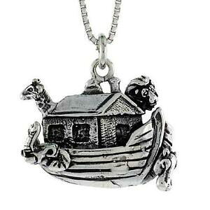 �y���������z�W���G���[�E�A�N�Z�T���[ �V���o�[�X�^�[�����O�m�A�A�[�L�y���_���g�u�����b�N�C���`�C�^���A���`�F�[���{�b�N�Xargent sterling noe arche pendentif breloque, 18 italien boite chaine