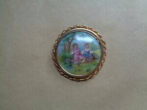 yzWG[EANZT[ [WAeB[Nu[`broche ancienne porcelaine limoges