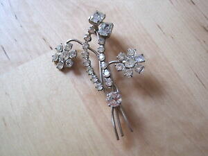 �y���������z�W���G���[�E�A�N�Z�T���[ �A�[���f�R���C���X�g�[���u���[�`broche ancienne en strass art deco forme de fleur