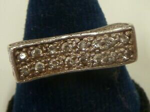 yzWG[EANZT[ AWFg}XeBtugoQbague en argent massif et brillants t66 n36