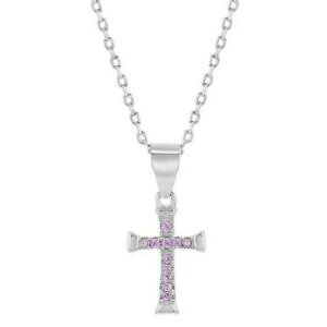 yzWG[EANZT[ X^[OVo[WRlbNX925 sterling argent petit religieux croix zircone collier pour filles 406cm