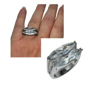 yzWG[EANZT[ _WGVo[bLOfUCzCgNX^WGbague plaque argent rhodie moderne design cristal blanc t 54 bijou