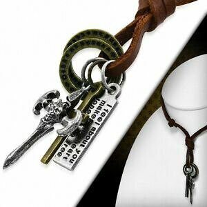 yzWG[EANZT[ gt@bVXJuogAbNXNXO^O`[alliage de mode 3ton crane bataille hache croix bague tag charm reglable brun v