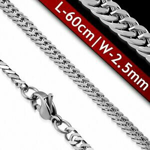 yzWG[EANZT[ L[oXeXtbgbV`F[60cm x 25mm ?chaine a maillons cubains a mailles plates en acier inoxydable av