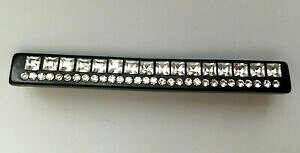 yzWG[EANZT[ ubNBe[WXNGACXg[o[u[`broche vintage noir et strass carre brillant 7,8cm bar brooch pin