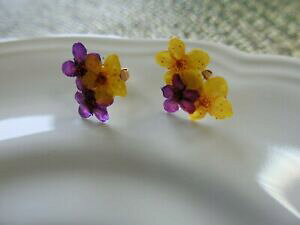 �y���������z�W���G���[�E�A�N�Z�T���[ �C�������O�C���z���t�����Xflower, earrings, boucre doreille, handmade,france