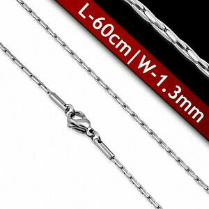 yzWG[EANZT[ t@V[I[o`F[}XPbg60cm x 13mm ?chaine a maillons ovale fantaisie avec fermoir mousqueton en acie