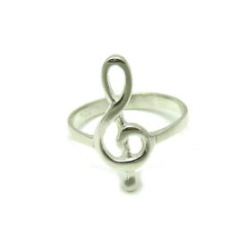 【送料無料】ジュエリー・アクセサリー スターリングシルバーリングソリッドトレブルキーエンプレスsterling silver ring solid 925 treble clef empress r001581