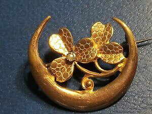 �y���������z�W���G���[�E�A�N�Z�T���[ �u���[�`�t�����[�v���[�g�S�[���h���tbroche fleur plaque or ref d349